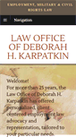 Mobile Screenshot of karpatkinlaw.com